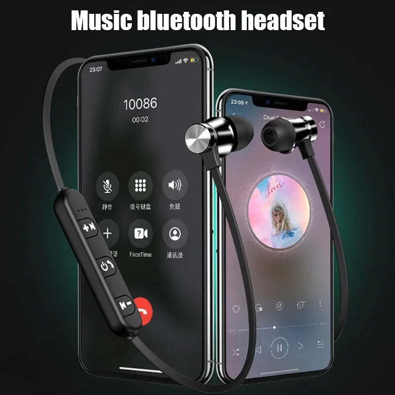 Auriculares deportivos XT11, inalámbricos, con banda para el cuello, magnéticos, resistentes al agua, estéreo, Bluetooth con micrófono.