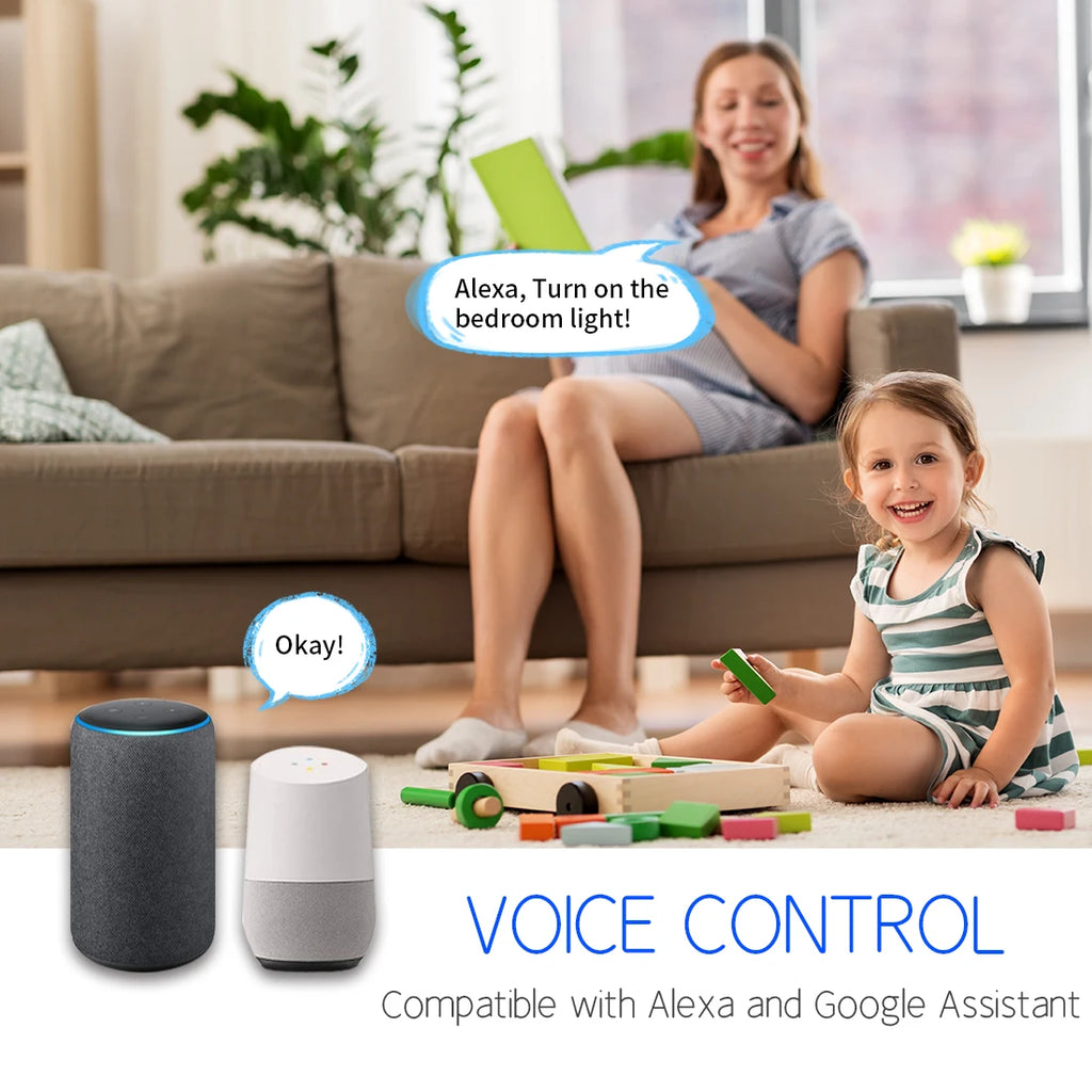 Interruptor de luz inteligente Tuya WiFi para EE. UU. Cable neutro/No requiere cable neutro Interruptor táctil de pared tipo 120 Funciona con Alexa, Google Home