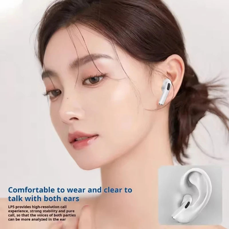 Auriculares inalámbricos TWS Bluetooth con graves profundos, sonido estéreo, auriculares inalámbricos impermeables intrauditivos con micrófono.