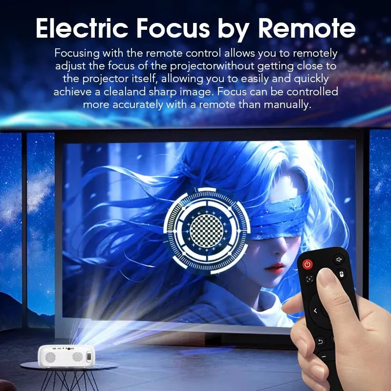 Proyector portátil Android HY800 Mini 3D 4K con obturador real 1080P Proyector de vídeo LCD para cine en casa 2 GB de RAM 11.0 WiFi