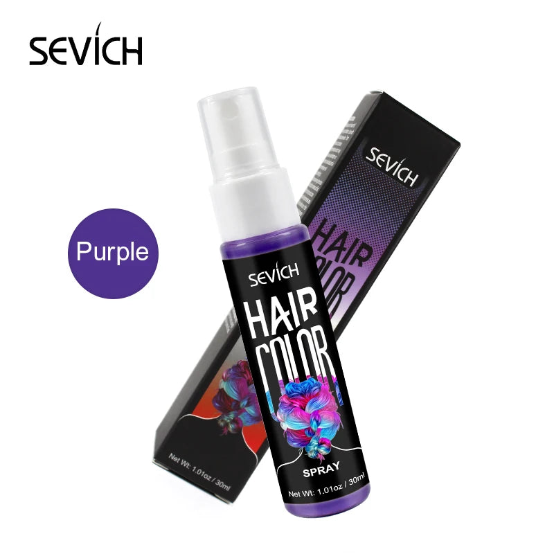 Sevich 8 colores, nuevo estilo, spray colorante para el cabello, coloración instantánea de un solo uso, producto de peluquería para el cuidado y estilismo del cabello para hombres y mujeres.