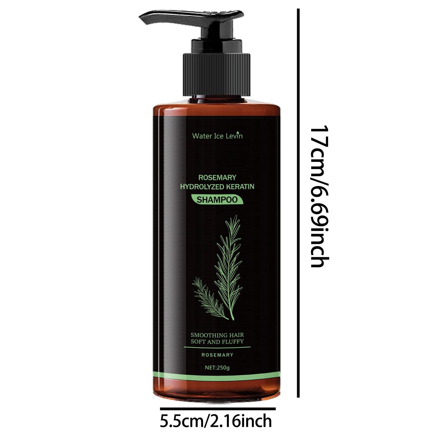 Champú de romero y queratina: fresco y no graso, rico en extractos de romero y aminoácidos, cabello sano, mayor volumen, cuidado para todo tipo de cabello.