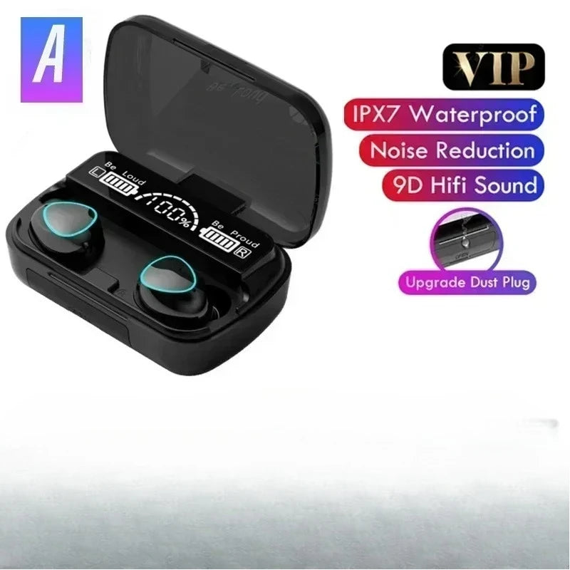 Auriculares Bluetooth M10 manos libres con pantalla LED, auriculares inalámbricos HiFi estéreo para música, resistentes al agua y para juegos.