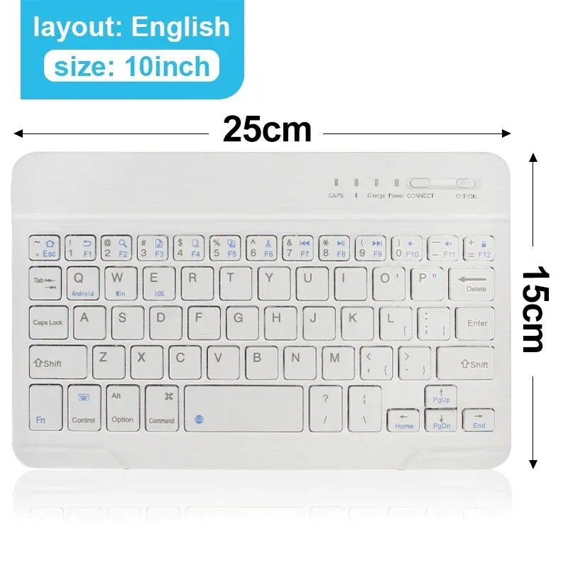 Teclado Bluetooth para iPad de 10.ª generación, iPad Pro de 13, 12, 11, 10, 9, 8 y 7 pulgadas, iPad Air de 13, 11.ª generación, iPad Mini, tabletas Samsung y Xiaomi.