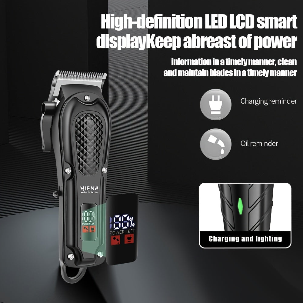 Cortapelos eléctrico para hombre con pantalla LCD