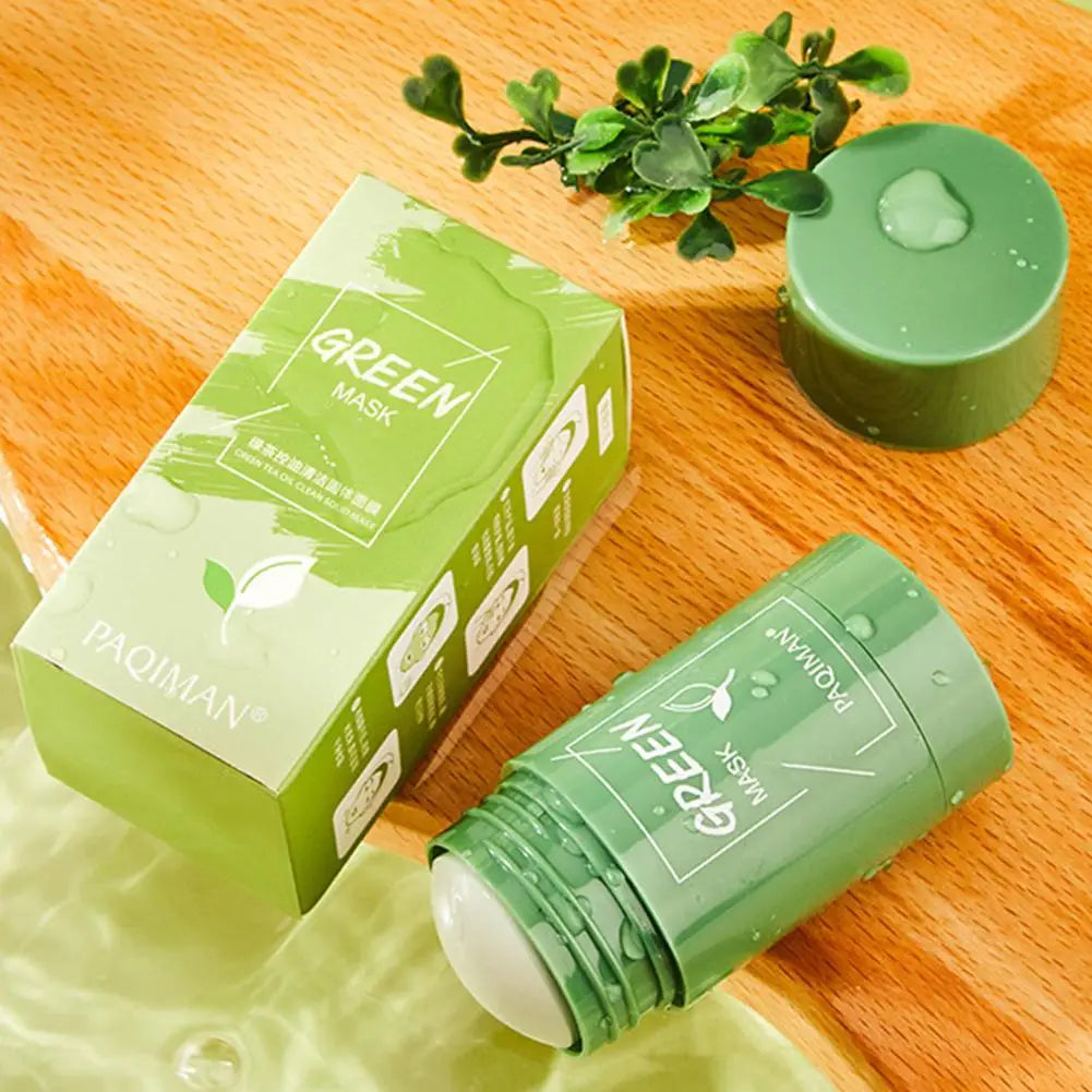 Mascarilla facial de té verde. Limpieza profunda con té verde. Hidratación profunda. Reduce los poros. Elimina puntos negros y acné. Cuidado facial coreano para la piel.