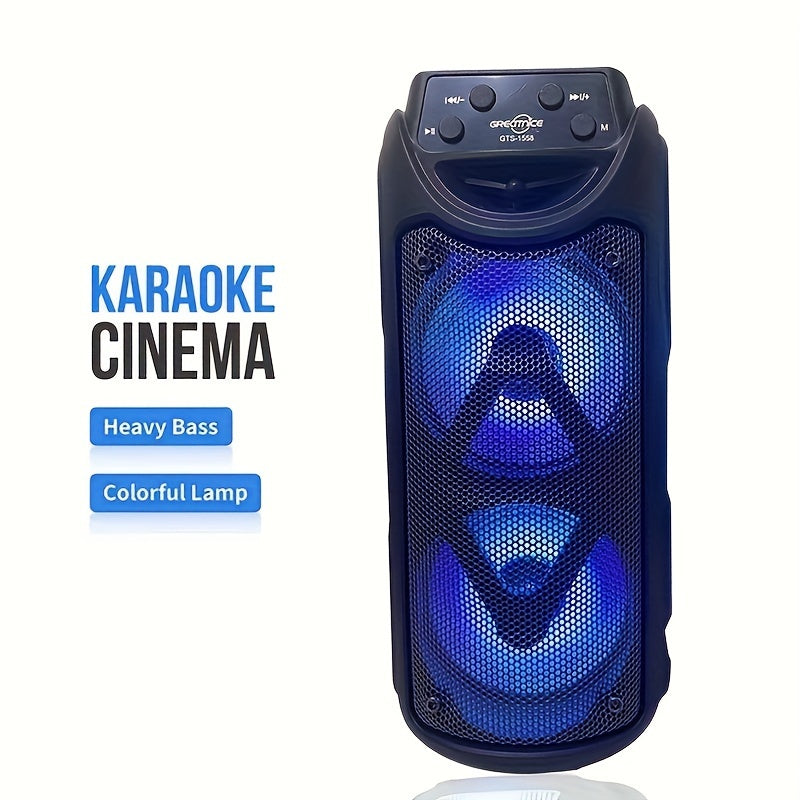 Altavoz inalámbrico portátil para exteriores con luces LED
