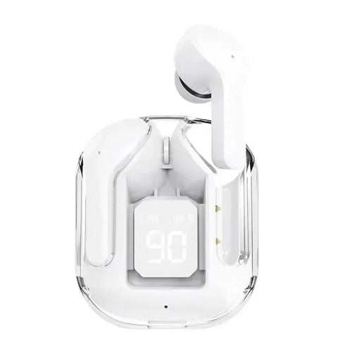 Auriculares inalámbricos mini T2 con pantalla digital LED de encendido, sonido estéreo, Bluetooth 5.3, compatibles con iPhone, Xiaomi y Lenovo.