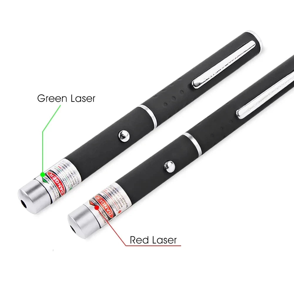 Linterna con puntero láser verde, azul y rojo para salas de reuniones y aulas, luz indicadora RGB.