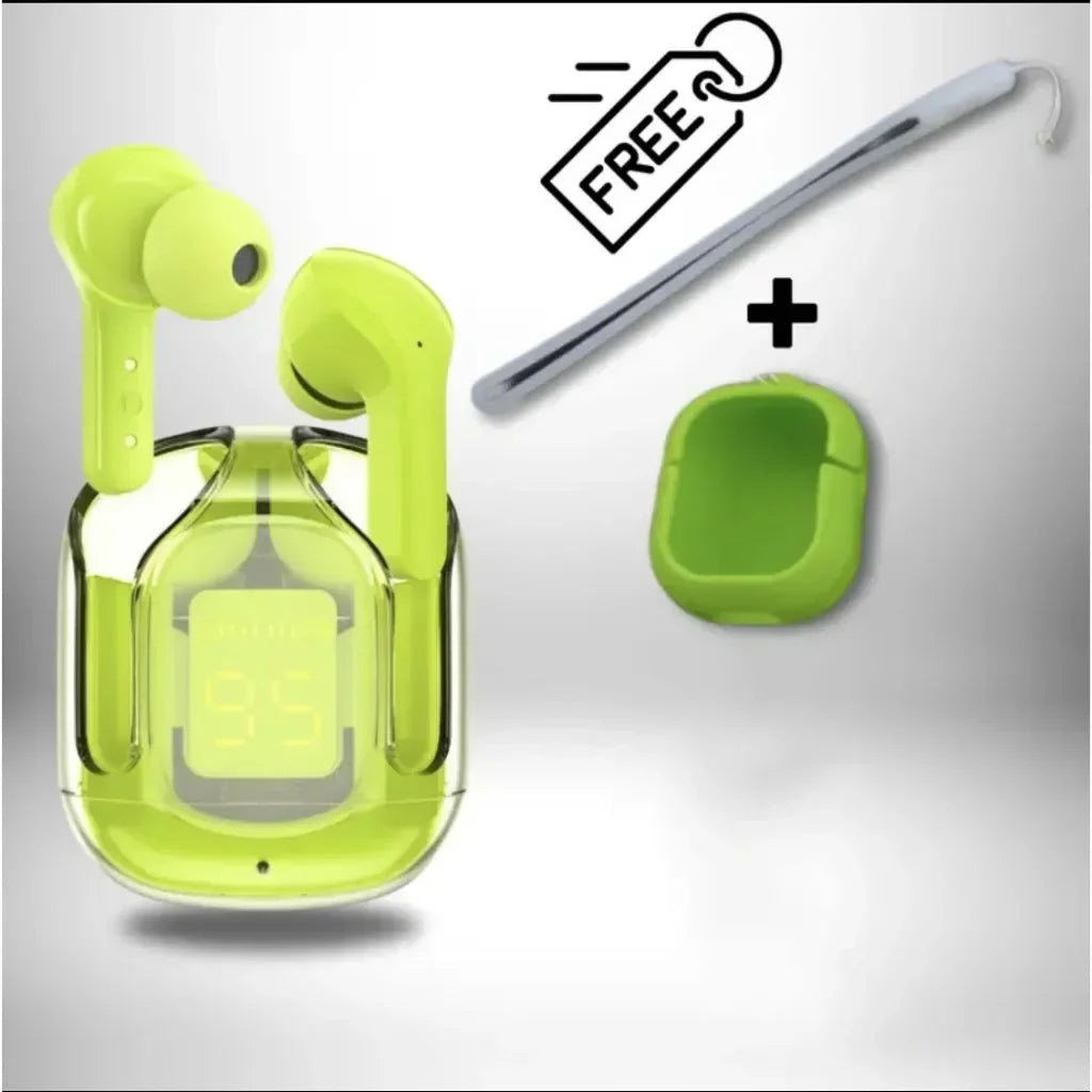 Auriculares inalámbricos mini T2 con pantalla digital LED de encendido, sonido estéreo, Bluetooth 5.3, compatibles con iPhone, Xiaomi y Lenovo.