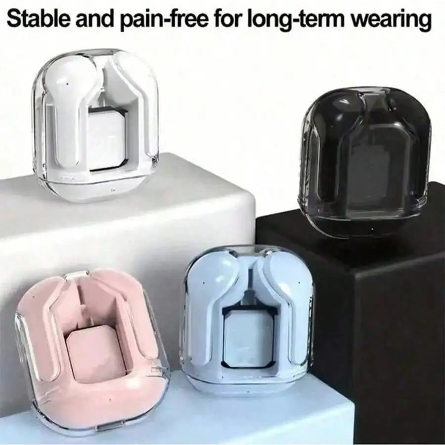 Auriculares inalámbricos mini T2 con pantalla digital LED de encendido, sonido estéreo, Bluetooth 5.3, compatibles con iPhone, Xiaomi y Lenovo.