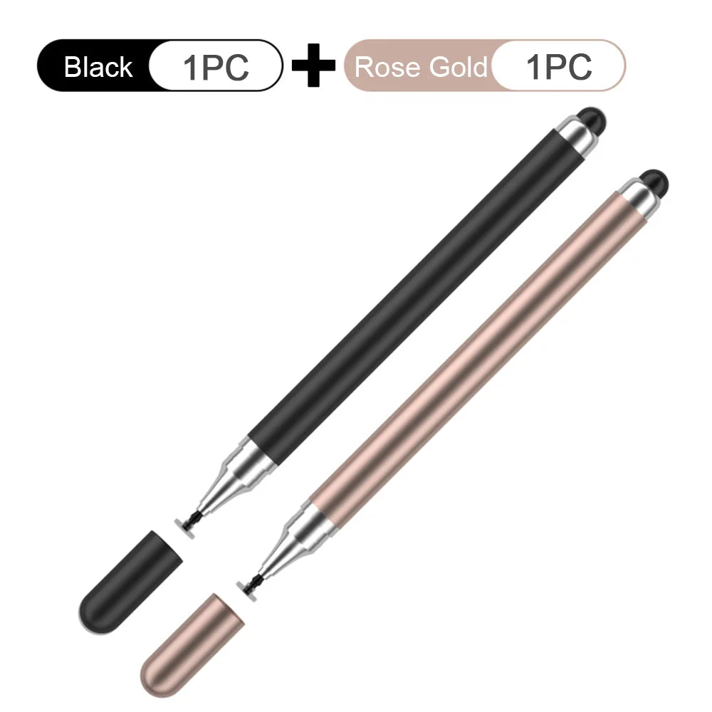 Lápiz óptico universal 2 en 1 (1/2 unidades) para tablet, móvil, Android, iOS, iPad, accesorios para tablet, lápiz táctil capacitivo para pantalla.