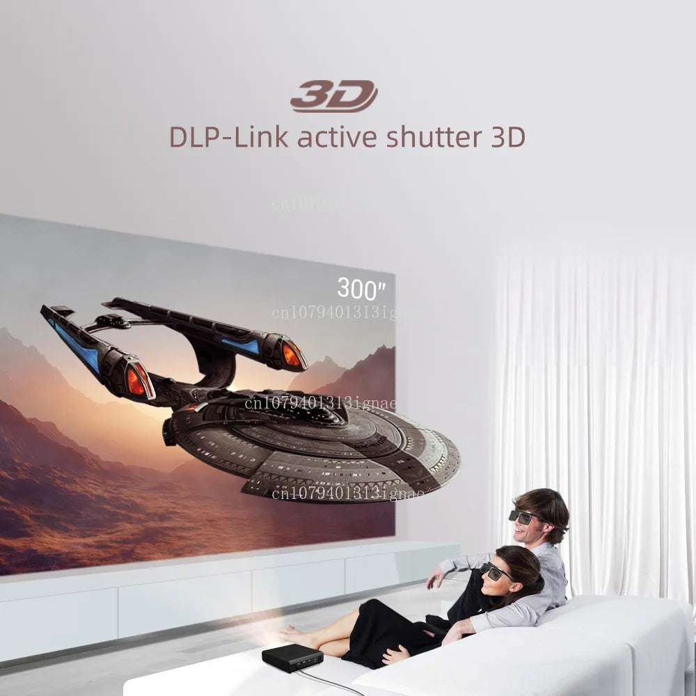 Proyector 3D 4K portátil Pico DLP U30, el más vendido, compatible con Android, WiFi y smartphones. Proyector de cine en casa.