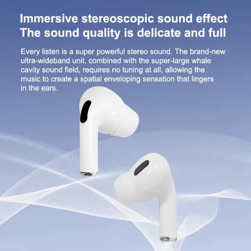 Auriculares inalámbricos TWS Bluetooth con graves profundos, sonido estéreo, auriculares inalámbricos impermeables intrauditivos con micrófono.