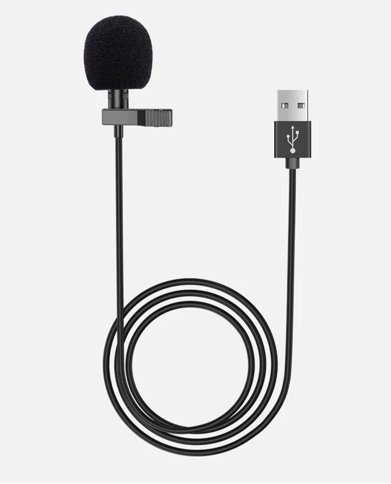 Clearance_MC01 Micrófono mini portátil con cable de 1,5 m, tipo C, para teléfono, PC, portátil, con clip metálico, solapa, micrófono USB, condensador de 3,5 mm.