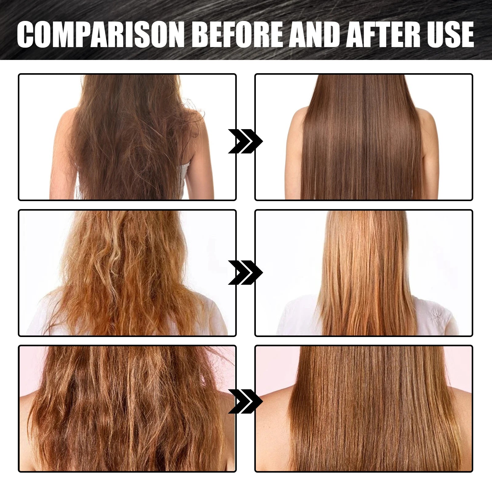 Crema capilar de queratina 8 Seconds Hair Mask Mejora el cabello encrespado y enredado Previene la rotura y las puntas abiertas Producto para el cuidado del cabello