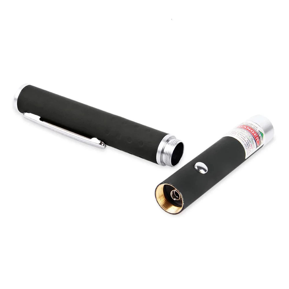Linterna con puntero láser verde, azul y rojo para salas de reuniones y aulas, luz indicadora RGB.