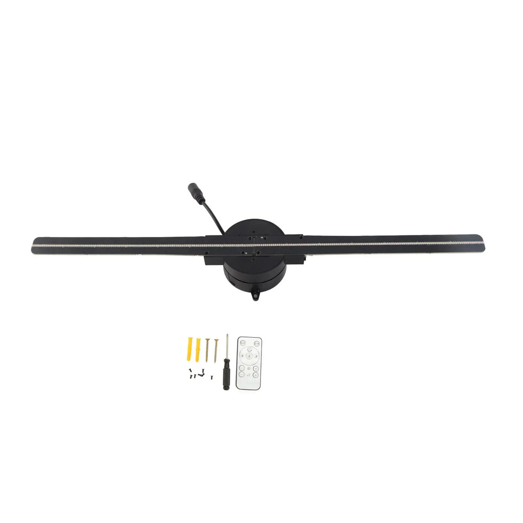 Ventilador proyector de hologramas 3D con 244 LED, resolución 1024x640, WiFi, pantalla publicitaria holográfica, compatible con aplicaciones para teléfono y PC.