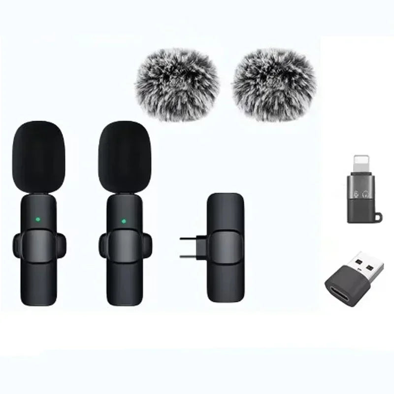 Micrófono de solapa inalámbrico Mini USB-C con reducción de ruido para iPhone y Android, ideal para transmisiones en vivo y entrevistas. Micrófono portátil de mano.