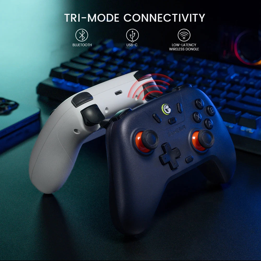 Mando inalámbrico GameSir Nova Lite con Bluetooth, dongle y conexión por cable para juegos de Switch, Android, iOS, PC y Steam.
