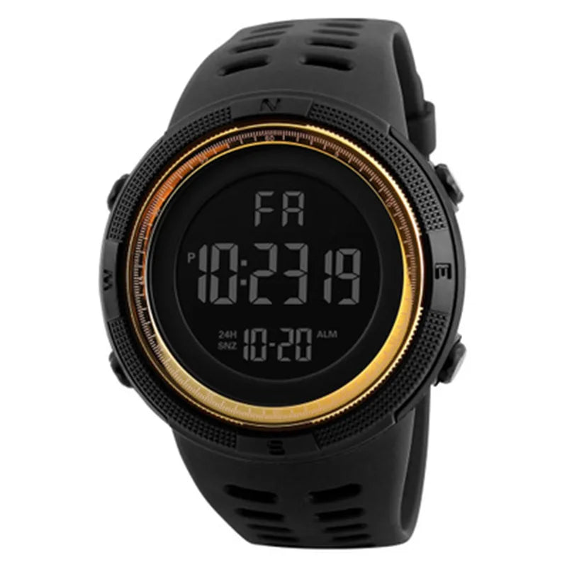 Reloj electrónico para hombre, relojes deportivos militares, reloj de pulsera digital LED multifunción luminoso para hombre, niños, estudiantes y adolescentes.