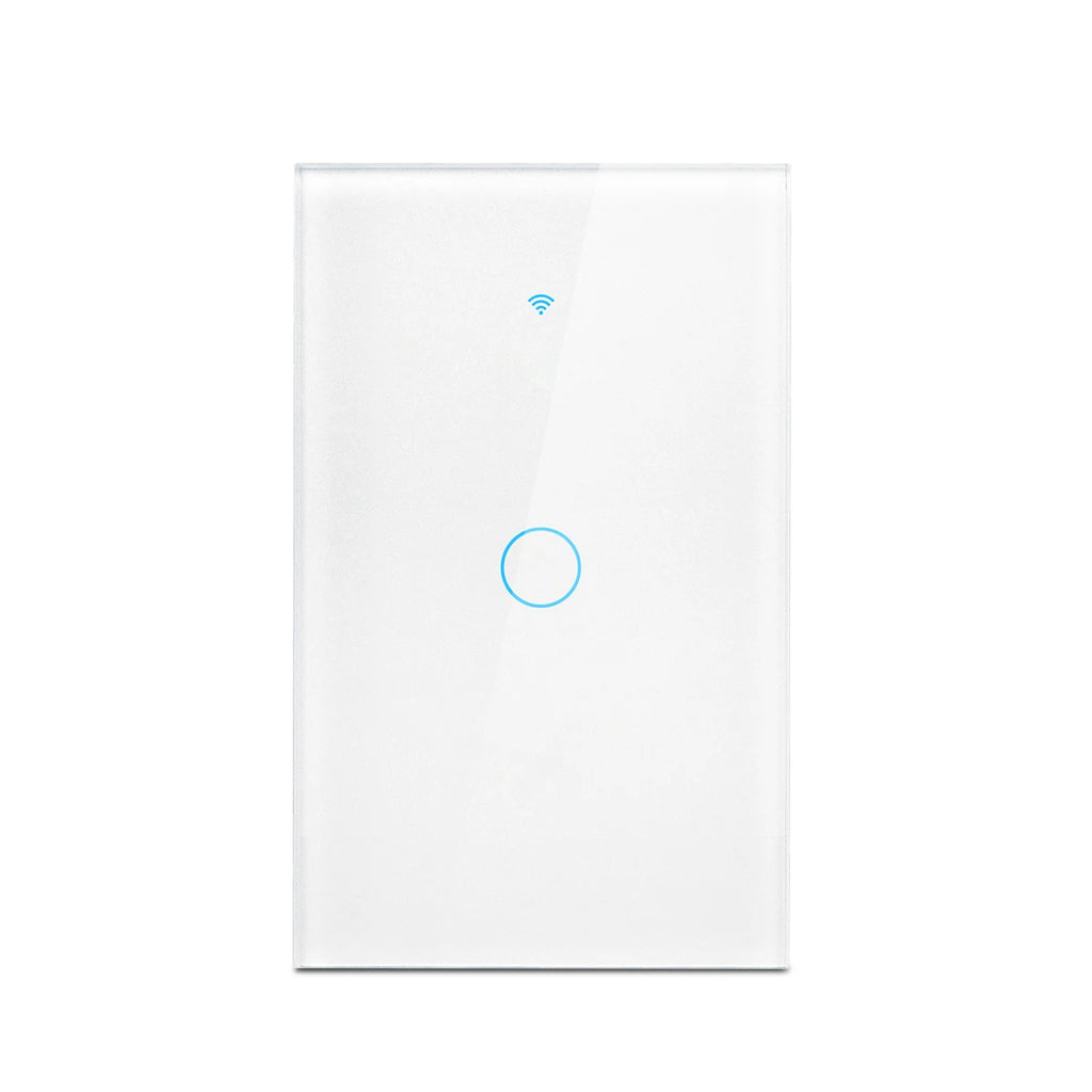 Interruptor de luz inteligente Tuya WiFi para EE. UU. Cable neutro/No requiere cable neutro Interruptor táctil de pared tipo 120 Funciona con Alexa, Google Home