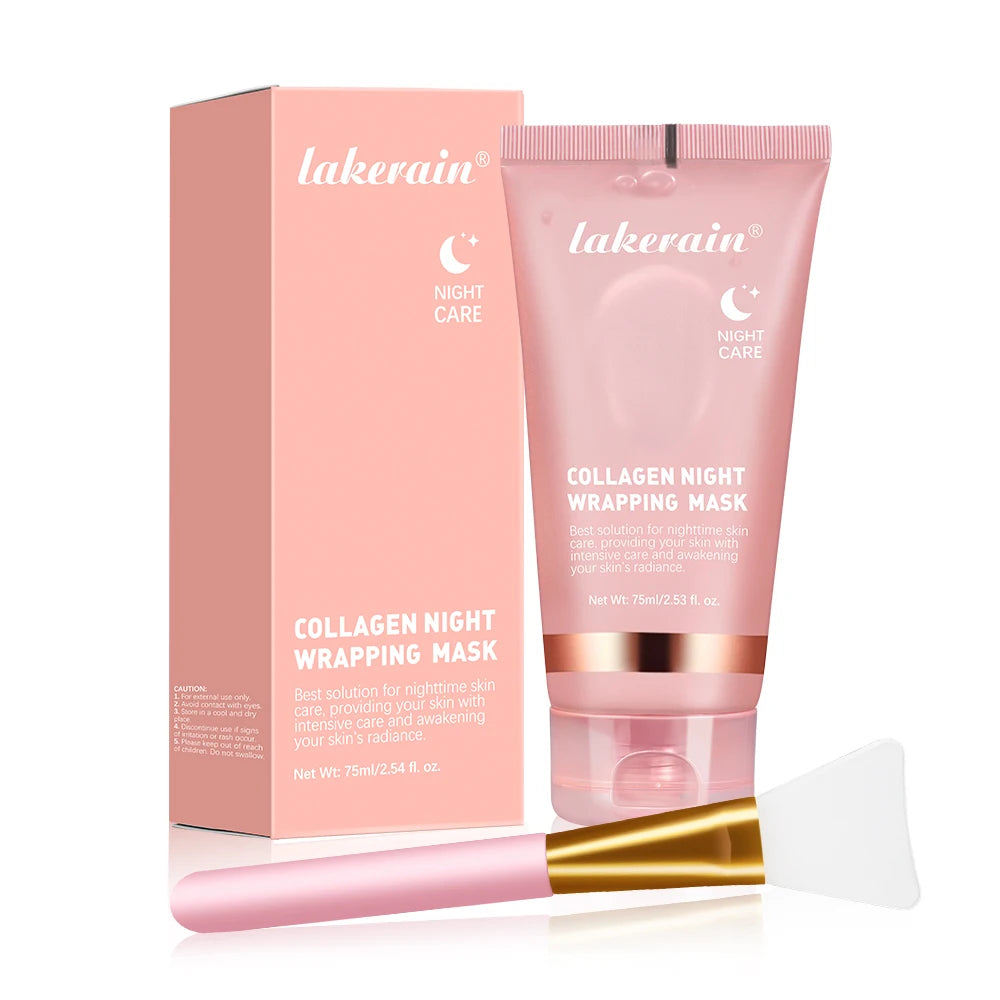 Mascarilla coreana de colágeno profundo, mascarilla facial peel-off antiarrugas lifting, mascarillas para el cuidado de la piel, Bio Pack, envoltura nocturna para mujer, piel de noche.
