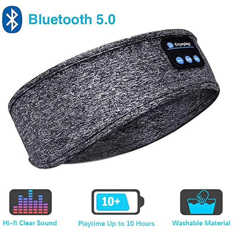 Auriculares inalámbricos Bluetooth para música, máscara para ojos, diadema deportiva, auriculares antirruido, para hablar, correr, yoga, música, diadema, auriculares inalámbricos para dormir