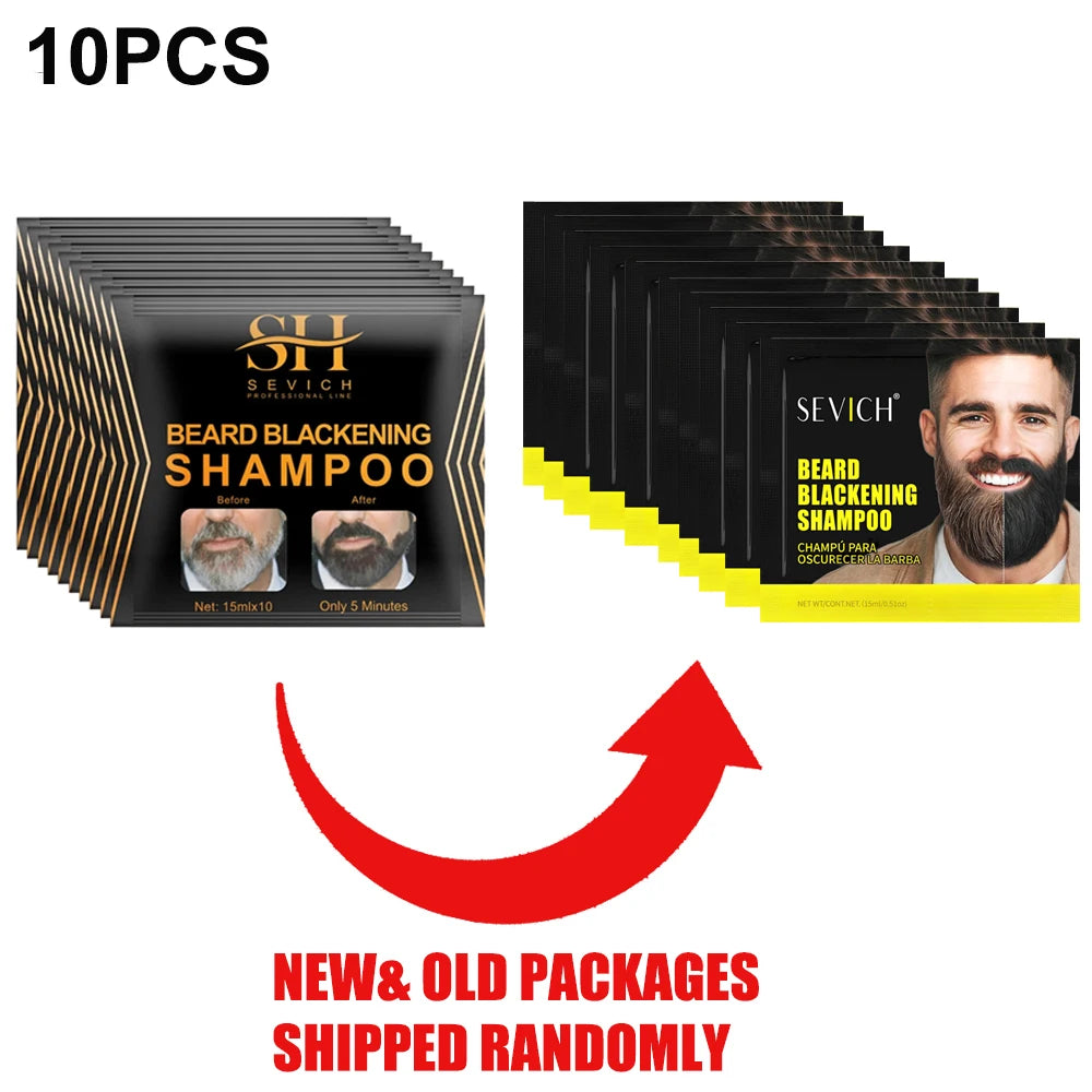 Tinte instantáneo para el cabello, champú para barba negra, pintura para barba, tinte para barba para hombres, tinte natural temporal para bigote negro, champú para dropshipping