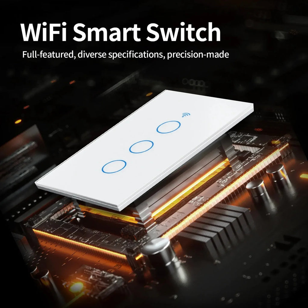 Interruptor de luz inteligente TNCE Tuya WiFi/Zigbee, con o sin cable neutro, interruptor táctil de pared compatible con Alexa y Google Home.