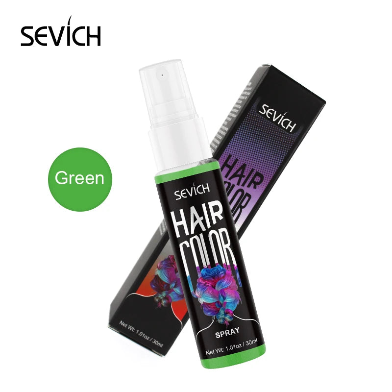 Sevich 8 colores, nuevo estilo, spray colorante para el cabello, coloración instantánea de un solo uso, producto de peluquería para el cuidado y estilismo del cabello para hombres y mujeres.