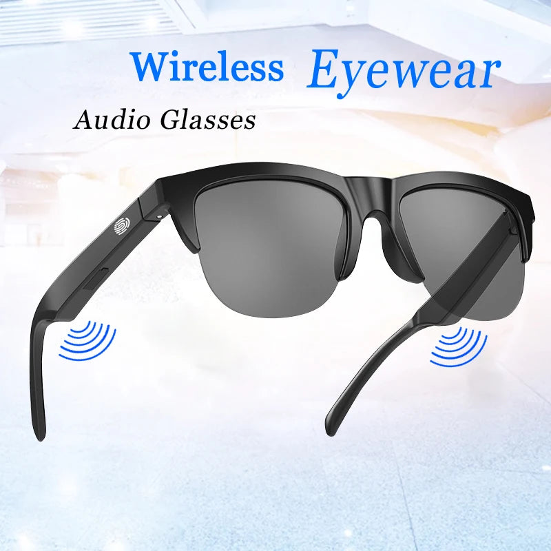 Nuevas gafas de sol inteligentes Bluetooth V5.3, ideales para deportes al aire libre, con auriculares HIFI, color negro, tecnología anti-contacto y protección UV para hombres y mujeres.
