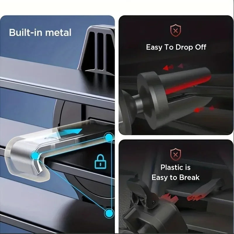Soporte para teléfono de coche para dispositivos móviles de 4,7 a 6,7 pulgadas, clip de montaje para rejilla de ventilación, soporte para móvil, smartphone, GPS, iPhone, Samsung, Xiaomi