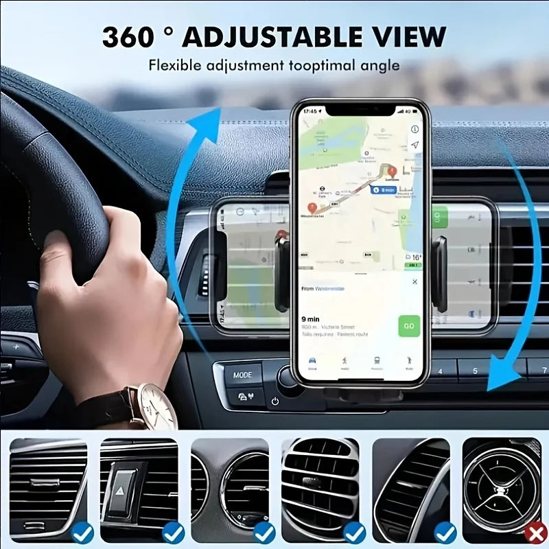 Soporte para teléfono de coche para dispositivos móviles de 4,7 a 6,7 pulgadas, clip de montaje para rejilla de ventilación, soporte para móvil, smartphone, GPS, iPhone, Samsung, Xiaomi