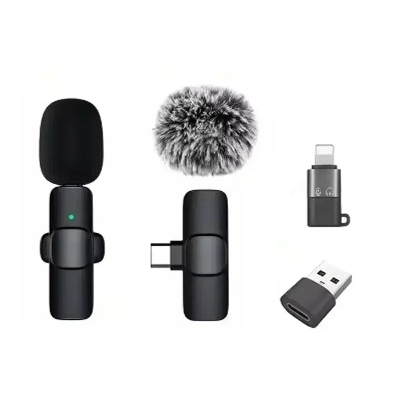Micrófono de solapa inalámbrico Mini USB-C con reducción de ruido para iPhone y Android, ideal para transmisiones en vivo y entrevistas. Micrófono portátil de mano.