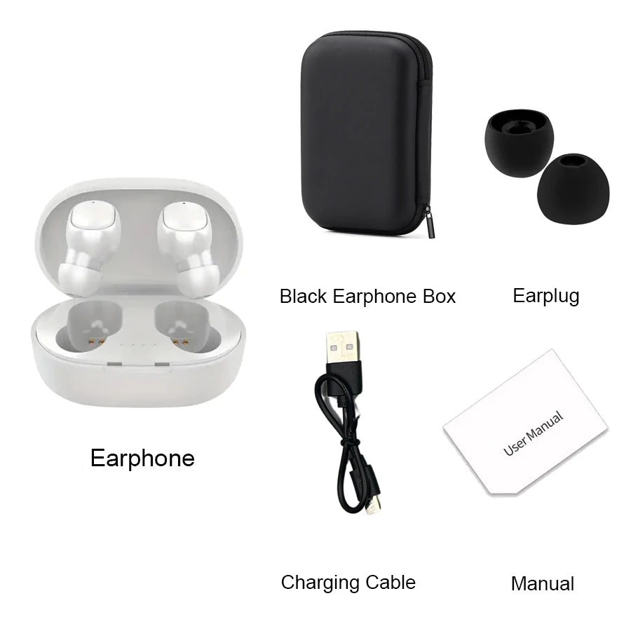 Auriculares inalámbricos Bluetooth TWS A6S con cancelación de ruido y micrófono para Huawei Xiaomi Redmi