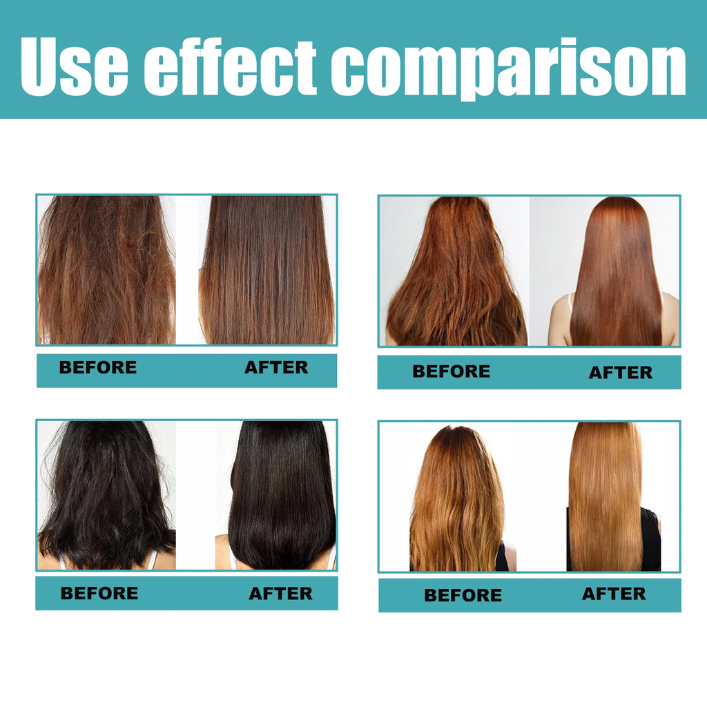 Crema correctora de queratina para cabello liso. Repara el cabello dañado. Mejora la calidad del cabello. Suaviza el cabello. Previene la sequedad y el encrespamiento. Producto para el cuidado del cabello.