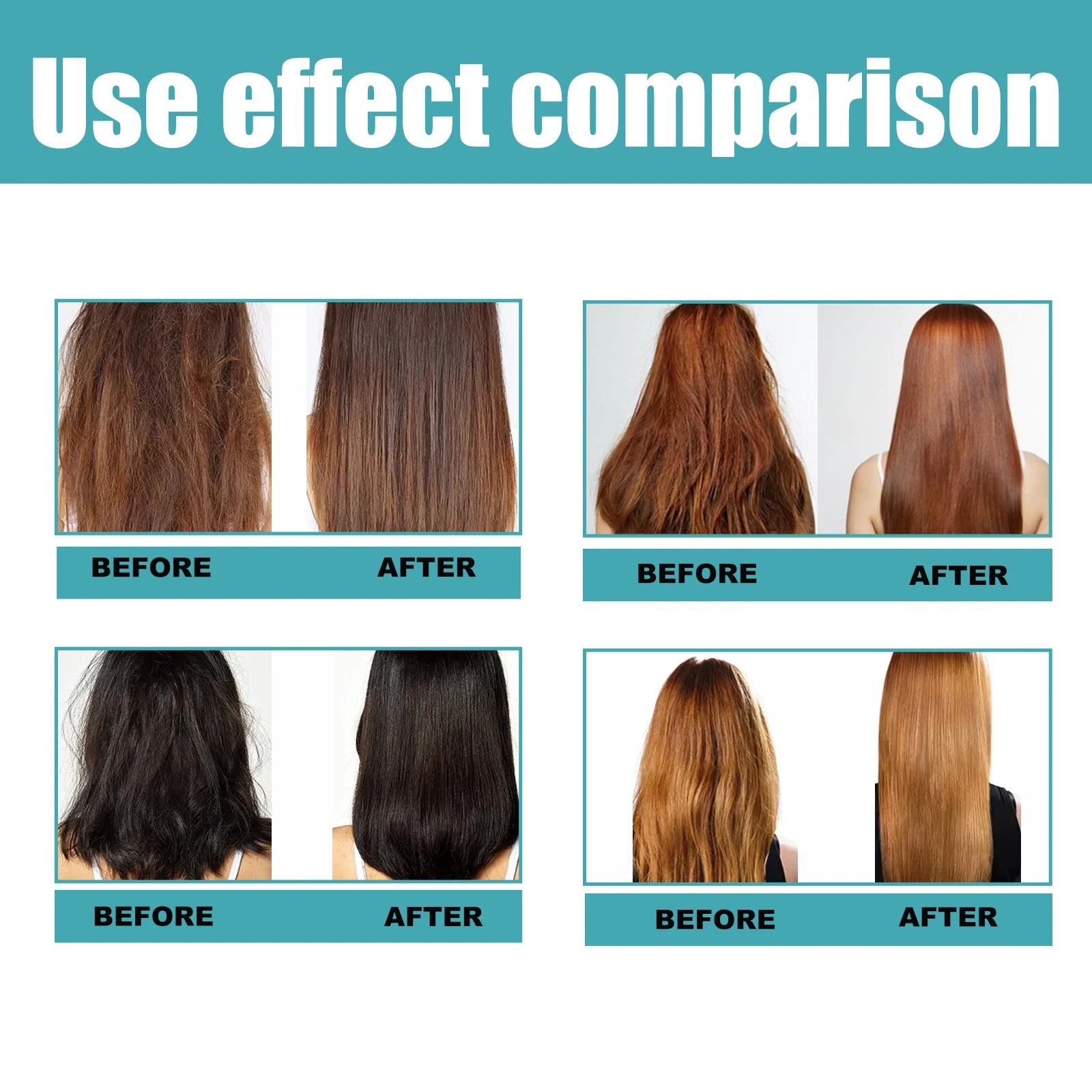 Crema correctora de queratina para cabello liso. Repara el cabello dañado. Mejora la calidad del cabello. Suaviza el cabello. Previene la sequedad y el encrespamiento. Producto para el cuidado del cabello.