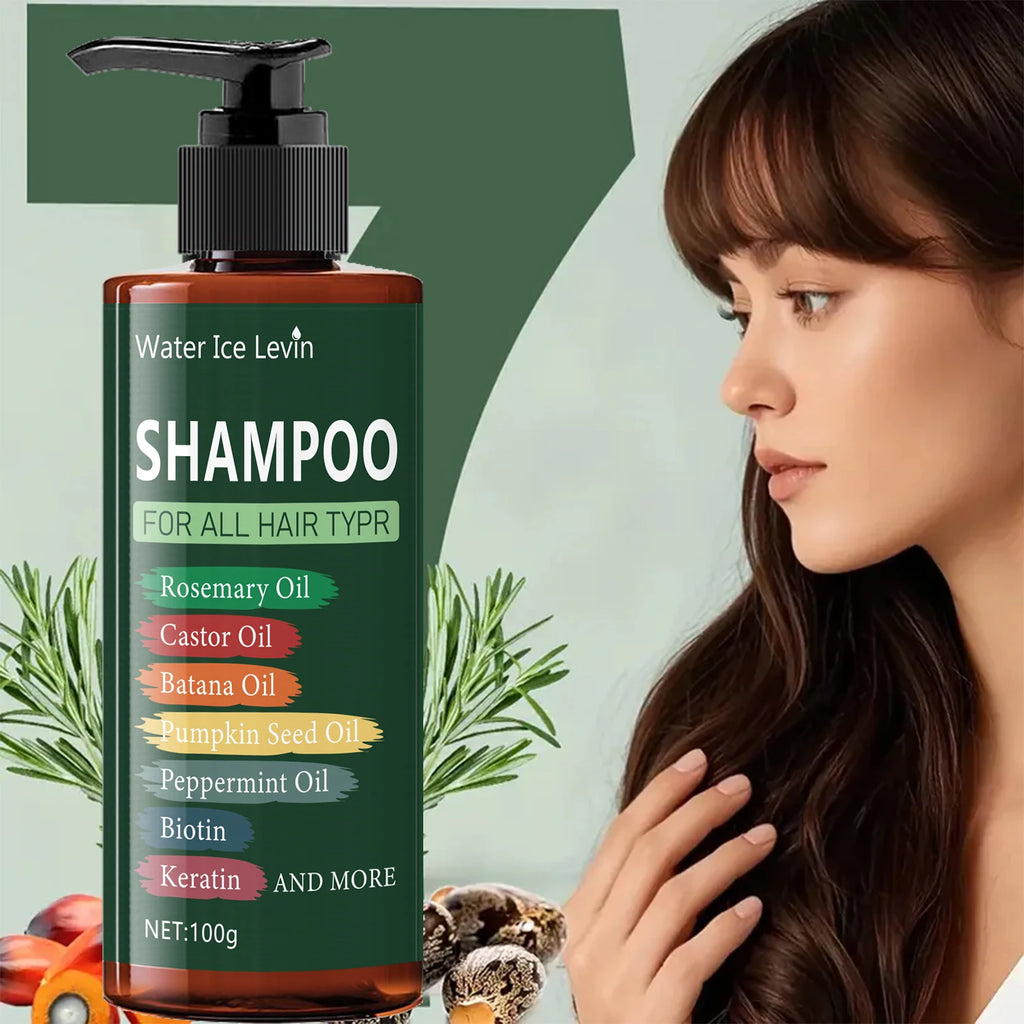 Champú capilar 7 en 1 - 250 g. Champú 7 en 1: refrescante, hidratante, repara el cabello dañado, previene las puntas abiertas y la rotura. Enriquecido con lavanda, aceite de colza, aceite de menta, biotina y queratina.