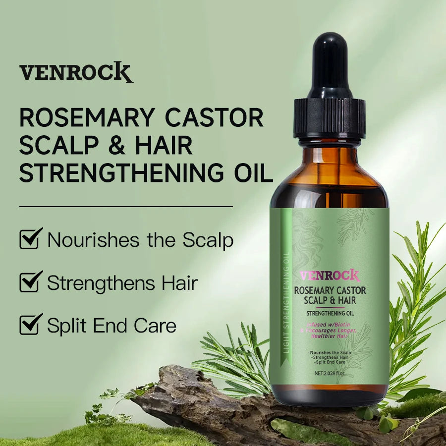 ¡Las puntas secas y abiertas son tu peor pesadilla! Aceite esencial de romero para el cuidado del cabello, sin enjuague, no pegajoso, herramienta para alisar el cabello.