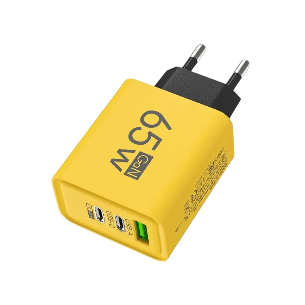 Cargador rápido GaN PD 3 en 1 para iPhone 15, Samsung, Huawei y Xiaomi: adaptador de carga rápida con puertos USB tipo C y USB.