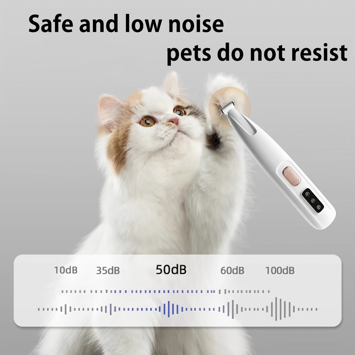Pet Grooming Clippers with LED Light Support