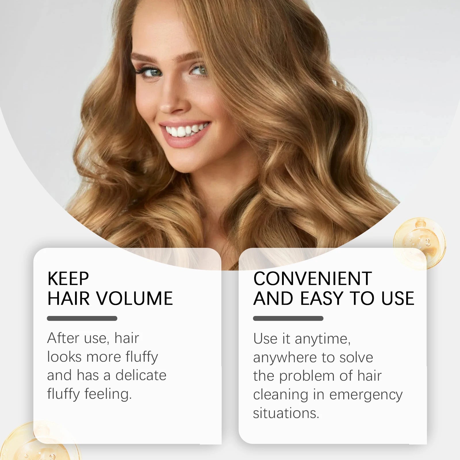 Spray capilar seco de vainilla: controla la grasa, deja el cabello esponjoso y ligero, aporta volumen, fortalece el cabello y nutre el cuero cabelludo. Champú seco sin enjuague.