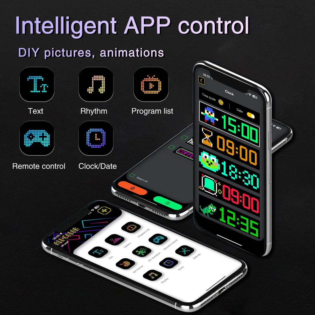 Letrero LED para automóvil, panel de matriz LED flexible de 5 V, letreros de luz LED USB para automóvil, Bluetooth Smart APP, pantalla RGB desplazable, tablero de mensajes