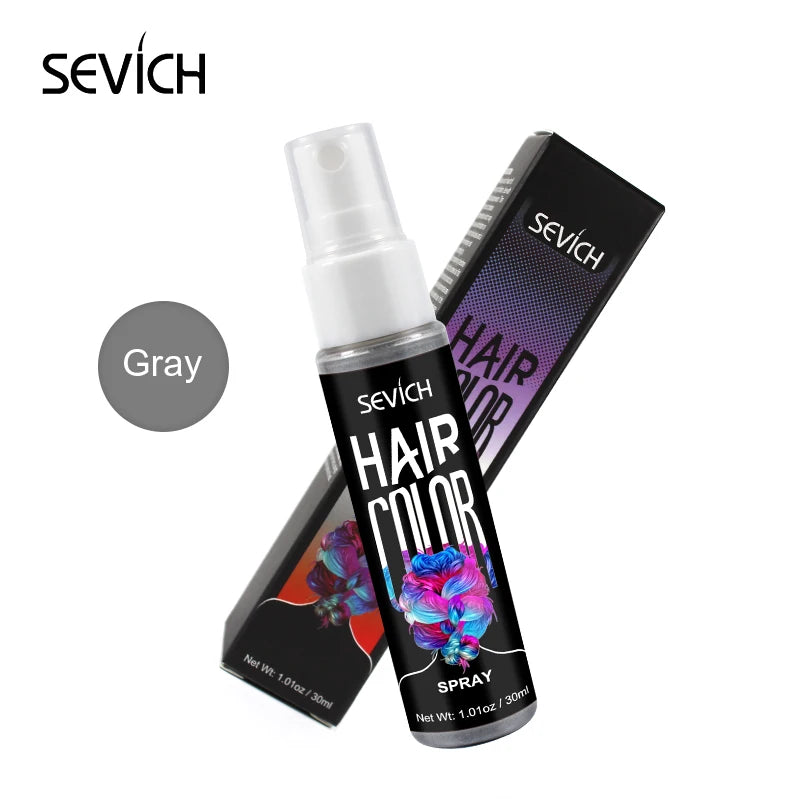 Sevich 8 colores, nuevo estilo, spray colorante para el cabello, coloración instantánea de un solo uso, producto de peluquería para el cuidado y estilismo del cabello para hombres y mujeres.