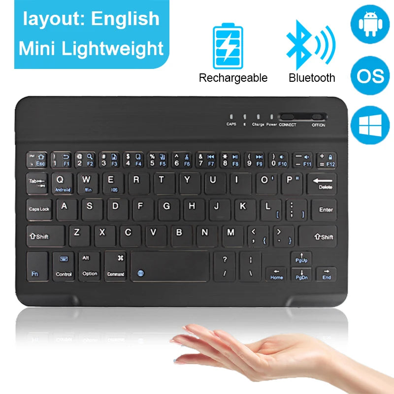 Teclado Bluetooth para iPad de 10.ª generación, iPad Pro de 13, 12, 11, 10, 9, 8 y 7 pulgadas, iPad Air de 13, 11.ª generación, iPad Mini, tabletas Samsung y Xiaomi.