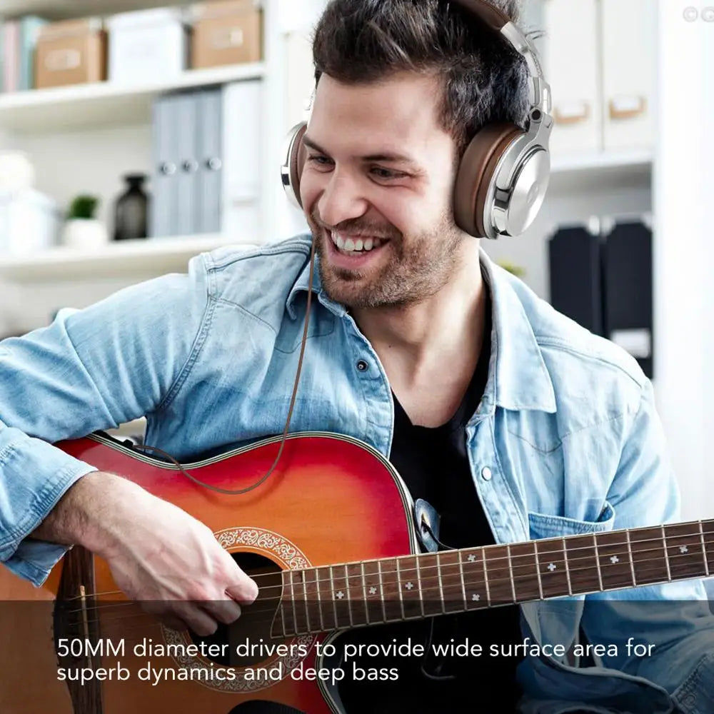 Auriculares profesionales Oneodio Pro 30 para DJ de estudio con micrófono, auriculares supraaurales con cable, monitores HiFi, auriculares plegables para juegos.