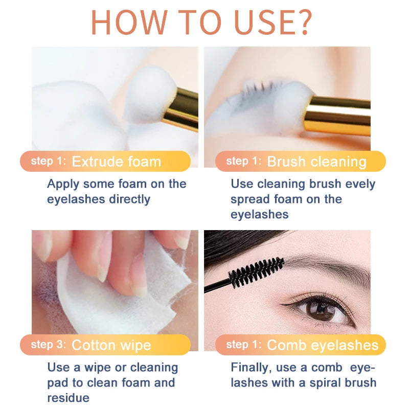 CNKESS 60ml cuidado de pestañas y cabello herramientas de belleza maquillaje botella de champú para extensiones de pestañas hecha a mano fabricantes sintéticos venta al por mayor