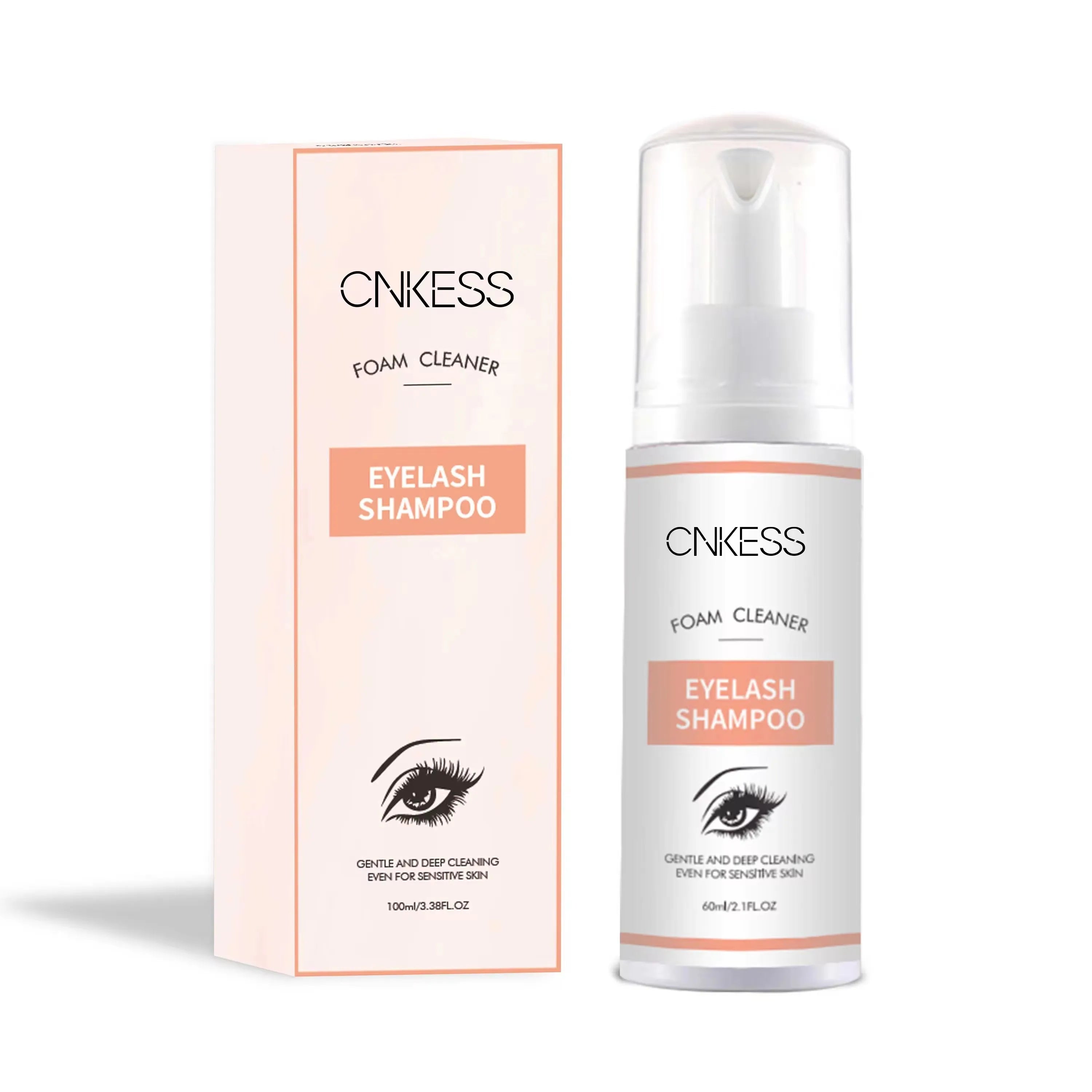 CNKESS 60ml cuidado de pestañas y cabello herramientas de belleza maquillaje botella de champú para extensiones de pestañas hecha a mano fabricantes sintéticos venta al por mayor