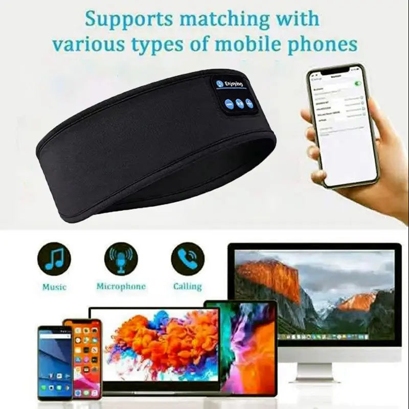Nuevos auriculares inalámbricos Bluetooth para dormir, auriculares musicales, antifaz para dormir, diadema deportiva para correr al aire libre, diadema para yoga
